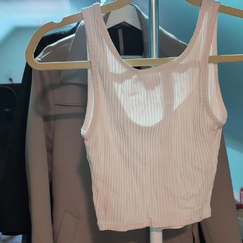 White Ribbed Tank Top - Picture 2 of 4